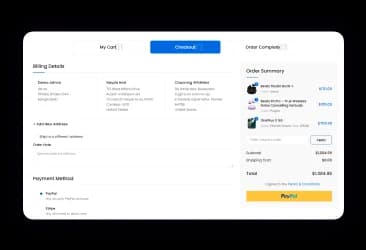 One-page checkout screenshot
